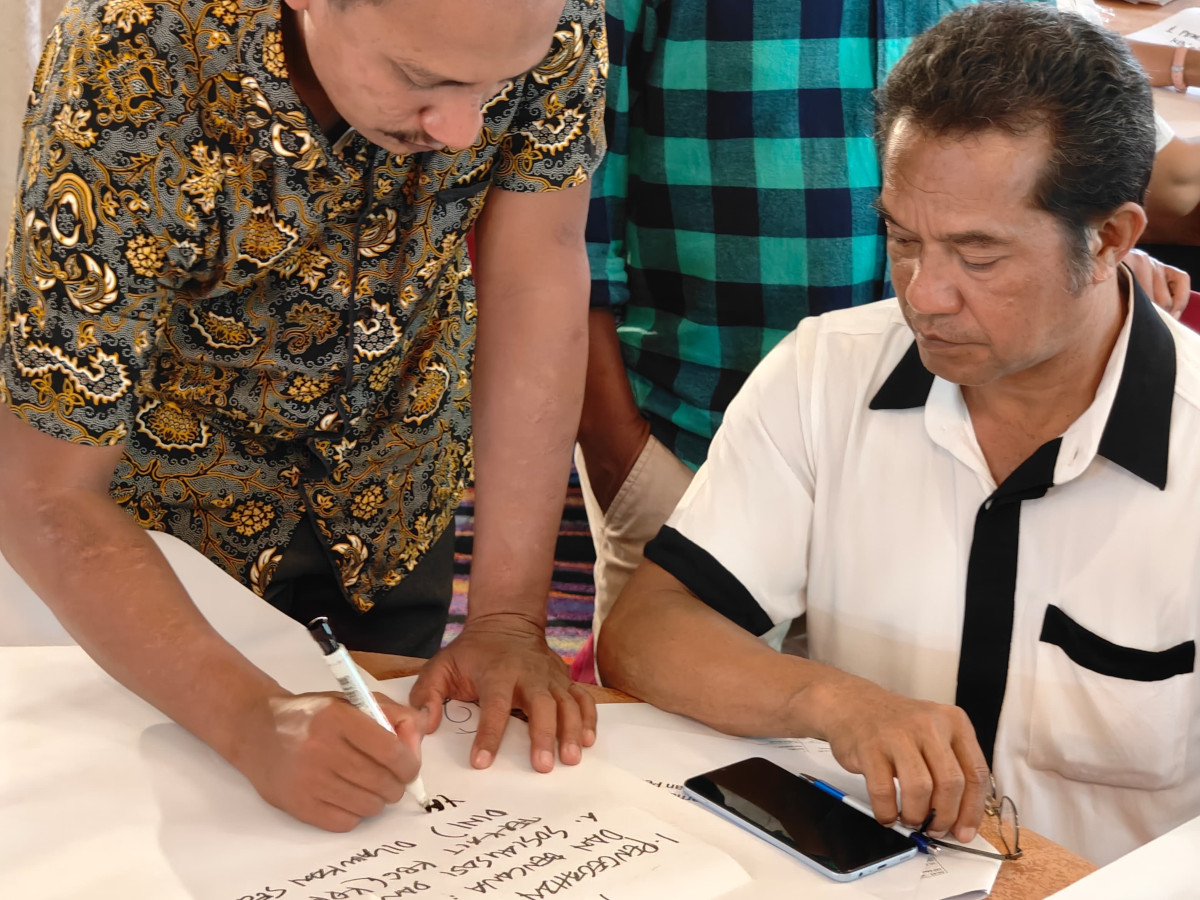 Penguatan Kapasitas Aparatur Desa dalam Pengembangan Strategi Implementasi Rekomendasi Rencana Aksi Pencegahan Kekerasan Berbasis Gender dan Ketahanan Perempuan akibat Dampak Perubahan Iklim melalui Musrenbangdes di Nusa Tenggara Timur penguatan kapasitas aparatur desa dalam pengembangan strategi implementasi rekomendasi rencana aksi pencegahan kekerasan berbasis gender di nusa tenggara timur hari 2 3 Kerti Praja Foundation