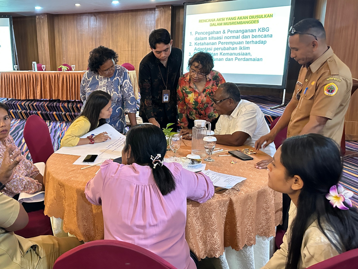 Penguatan Kapasitas Aparatur Desa dalam Pengembangan Strategi Implementasi Rekomendasi Rencana Aksi Pencegahan Kekerasan Berbasis Gender dan Ketahanan Perempuan akibat Dampak Perubahan Iklim melalui Musrenbangdes di Nusa Tenggara Timur penguatan kapasitas aparatur desa dalam pengembangan strategi implementasi rekomendasi rencana aksi pencegahan kekerasan berbasis gender di nusa tenggara timur hari 2 6 Kerti Praja Foundation
